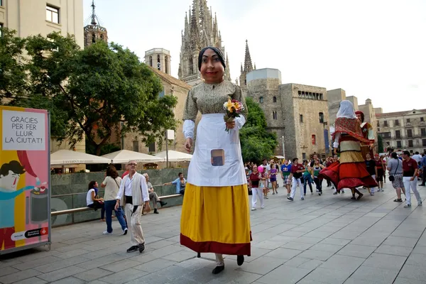 Giants Parade in Barcelona La Mercè Festival 2013 — Stockfoto