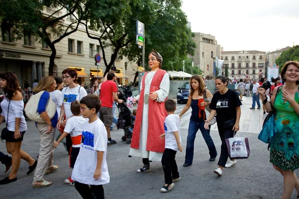 Giants Parade in Barcelona La Mercè Festival 2013 — Stockfoto