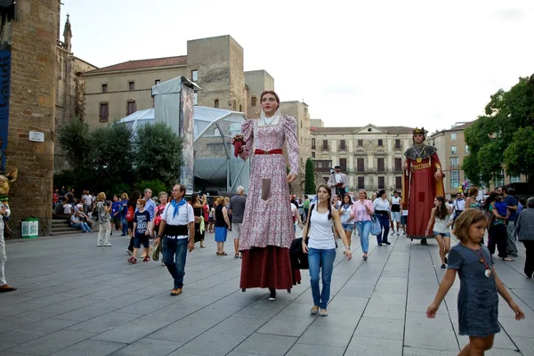 Giants Parade in Barcelona La Mercè Festival 2013 — Stockfoto