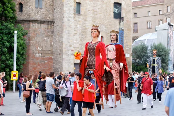 Desfile de los Gigantes en Barcelona La Mercjalá Festival 2013 —  Fotos de Stock