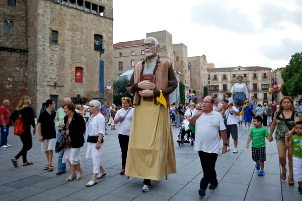 Giants Parade in Barcelona La Mercè Festival 2013 — Stock Photo, Image