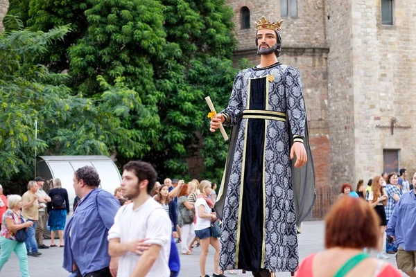 Giants Parade in Barcelona La Mercè Festival 2013 — Stockfoto