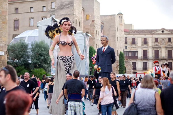 Giants Parade in Barcelona La Mercè Festival 2013 — Stockfoto