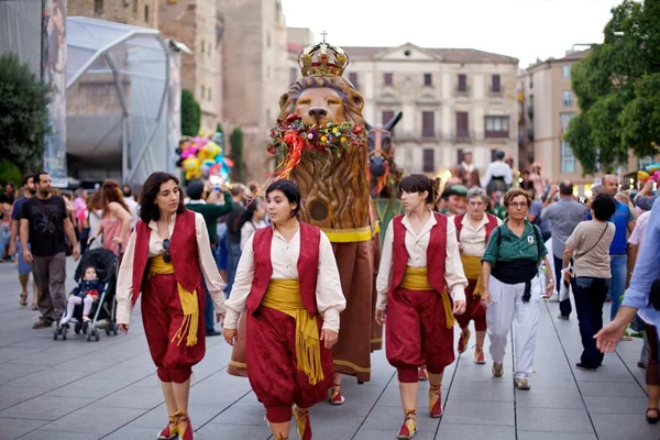 Giants Parade in Barcelona La Mercè Festival 2013 — Stok fotoğraf