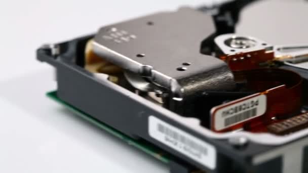 Disco duro HDD. Primer plano — Vídeos de Stock