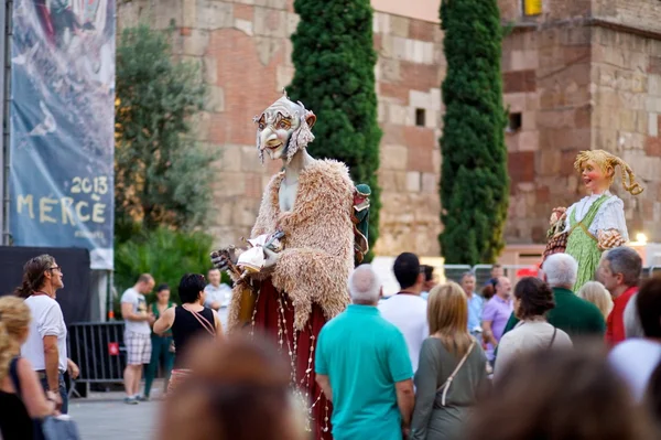 Giants Parade in Barcelona La Mercè Festival 2013 — Stockfoto