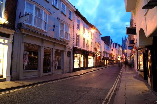 Calle de la noche en York, Reino Unido — Foto de Stock