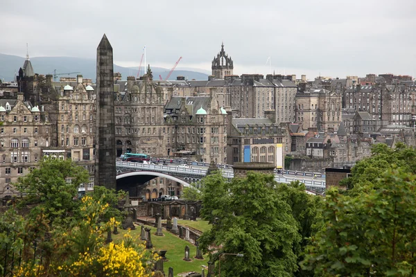Edinburgh vista ze calton hill, Velká Británie — Stock fotografie