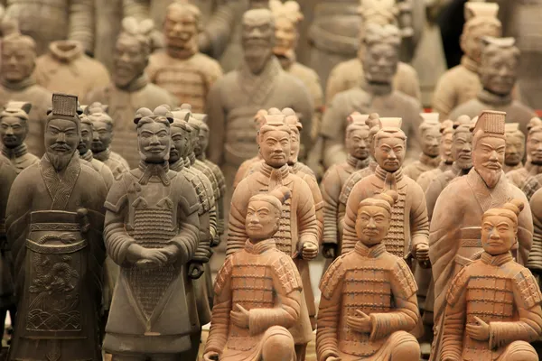 Famosi guerrieri in terracotta a XiAn, Qin Shi Huang — Foto Stock