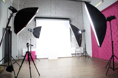 Interior of a modern photo studio