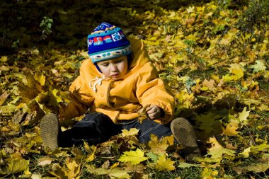Çocuk sonbahar rahatlatıcı