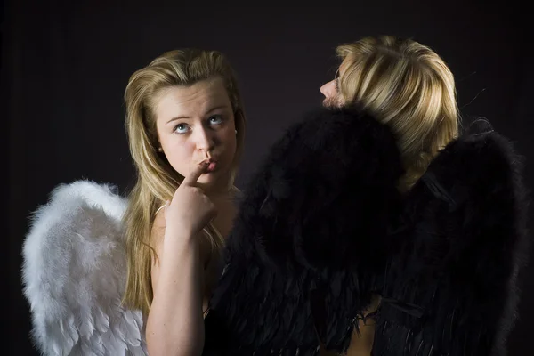 Két topless angyalok — Stock Fotó
