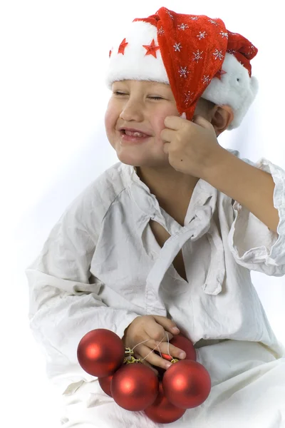 クリスマスの天使としての少年 — ストック写真