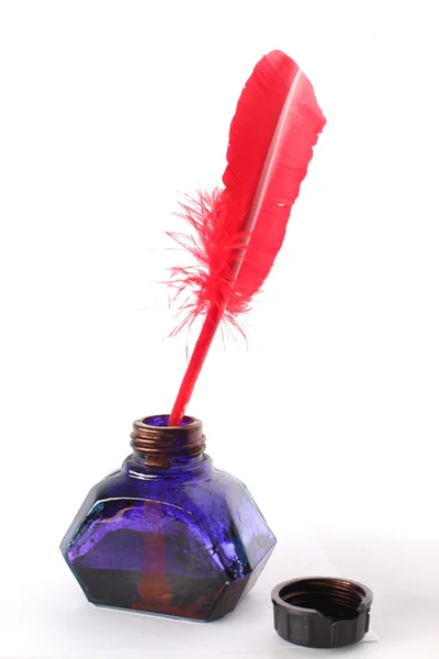 Ink Well and Pen — Stock Photo, Image