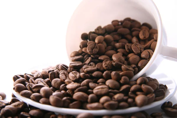 Cup and Background coffee beans. — Stock Photo, Image
