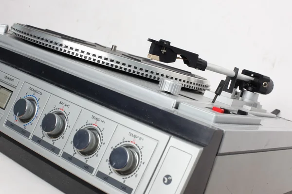 1970's vintage stereo with eight track, radio and turntable. — Stock Photo, Image