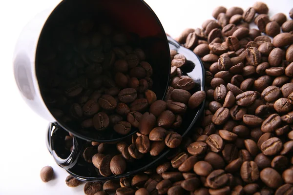 Cup and Background coffee beans. — Stock Photo, Image