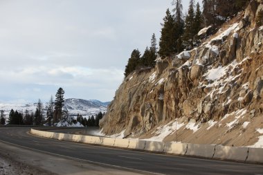 yol. çayır otları ve bridger dağlar, park ilçe, montana, ABD