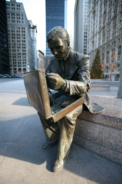 Пам'ятник бізнесмен в Нью-Йорку — стокове фото