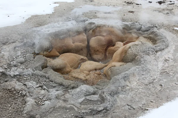 Hot spring inside the caldera. Yellowstone National Park — Stock Photo, Image