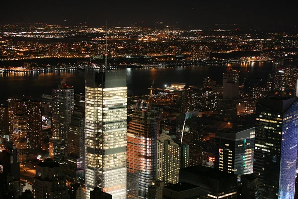 Nighttime in New York, Manhattan — Stock Photo, Image