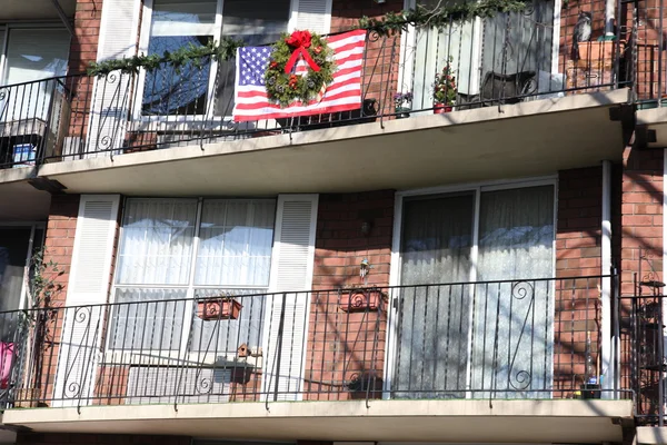 Edificio en Nueva York. Navidad —  Fotos de Stock