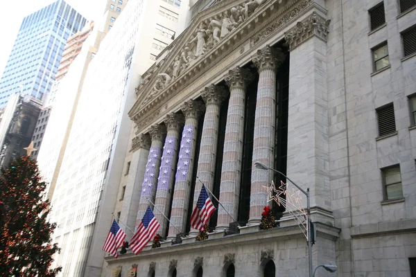 Фондова біржа в Нью-Йорку, Wallstreet, США — стокове фото