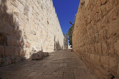 zion kapısında Jerusalem eski şehir duvar