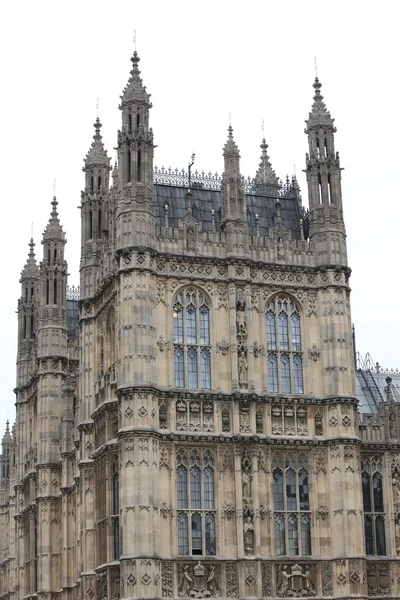 Izby Parlamentu, Pałac westminster, Londyn Architektura gotycka — Zdjęcie stockowe