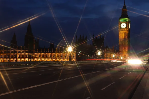 Big Ben and Houses of Parliament at night — Stock Photo, Image