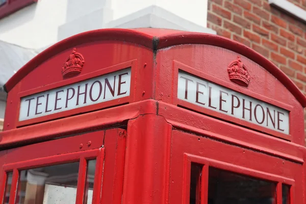 영국 런던의 전통적 인 빨간 전화 박스 — 스톡 사진
