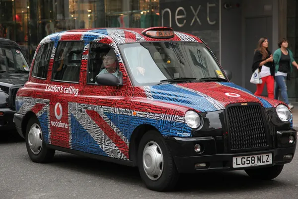 Przewozu, zwany także Londyńska taksówka lub kabiny czarny — Zdjęcie stockowe