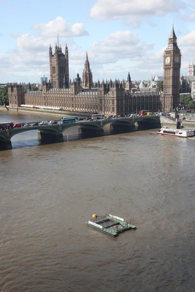 Big Ben with boat — Stock Photo, Image