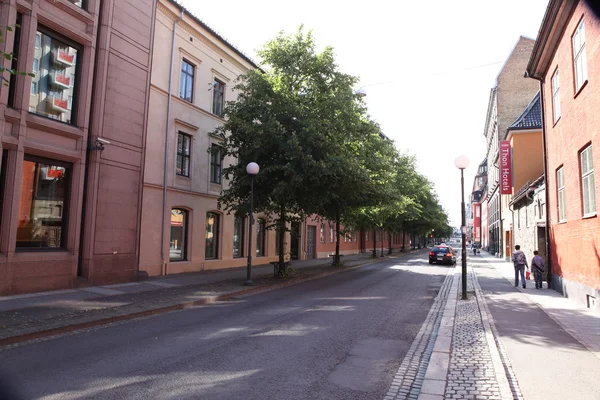 Pěkný pohled na ulici v Oslu, Norsko — Stock fotografie