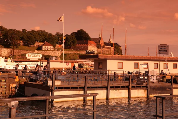 Prachtige landschap in de haven van oslo, Noorwegen — Stockfoto
