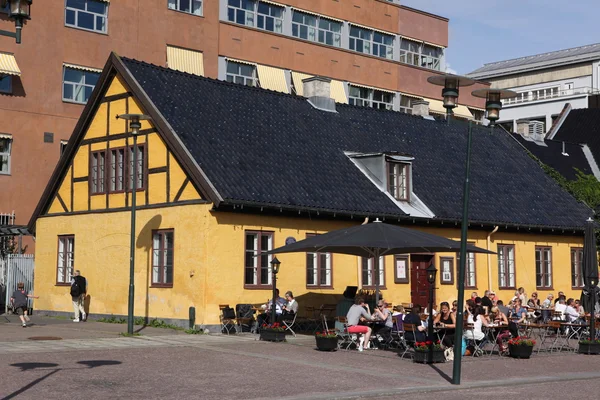 Açık kafe, oslo, Norveç — Stok fotoğraf
