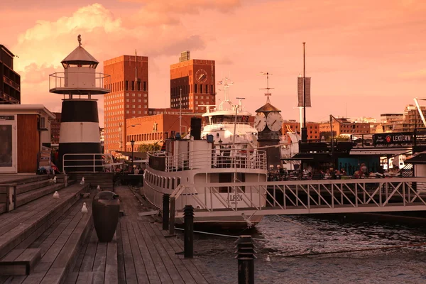 Port w Oslo, Norwegia — Zdjęcie stockowe