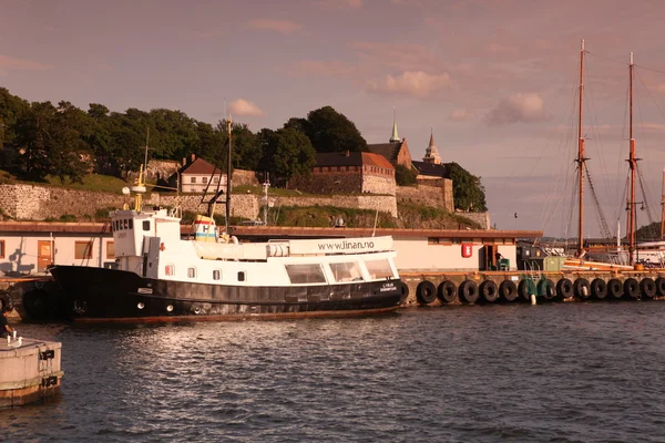 Beau paysage dans le port d'Oslo, Norvège — Photo