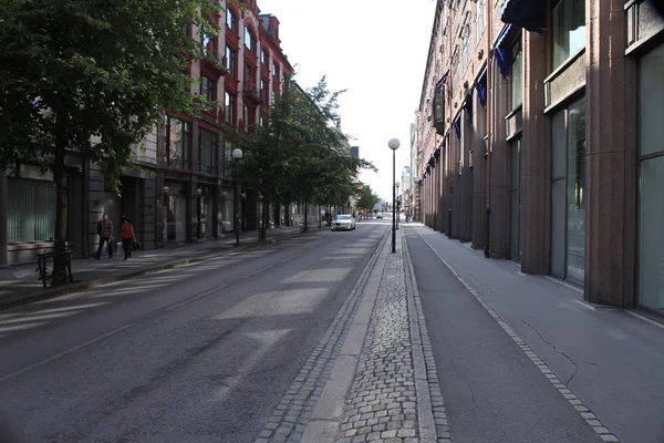 Schöne Sicht auf die Straße in Oslo, Norwegen — Stockfoto