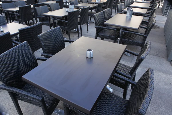 Café tabel, oslo, Noorwegen — Stockfoto