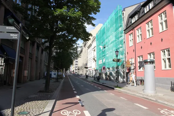 Schöne Sicht auf die Straße in Oslo, Norwegen — Stockfoto