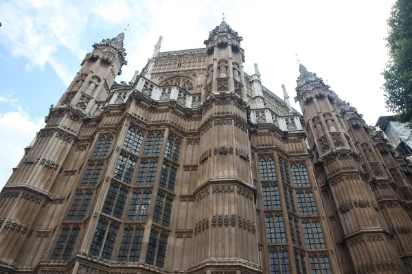 Izby Parlamentu, Pałac westminster, Londyn Architektura gotycka — Zdjęcie stockowe