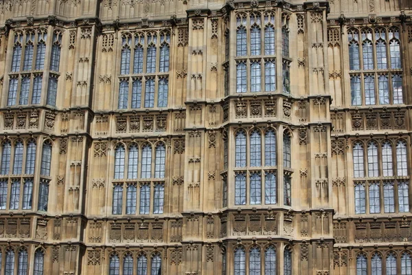 Huse i Parlamentet, Westminster Palace, London gotisk arkitektur - Stock-foto