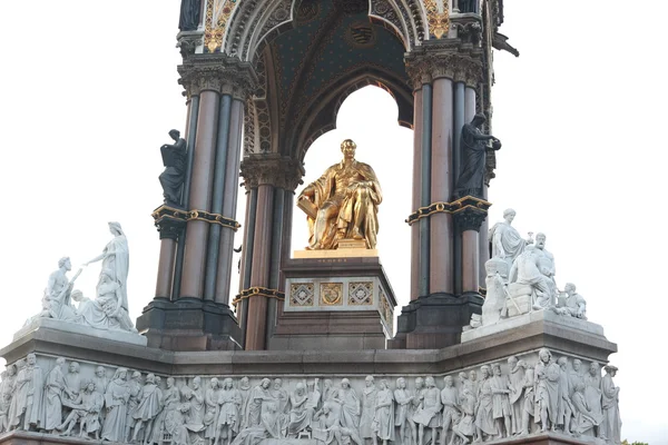 Primer plano de la estatua del Príncipe Alberto, monumento a Alberto, Londres, Reino Unido — Foto de Stock