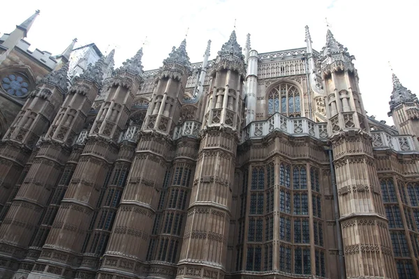 Izby Parlamentu, Pałac westminster, Londyn Architektura gotycka — Zdjęcie stockowe