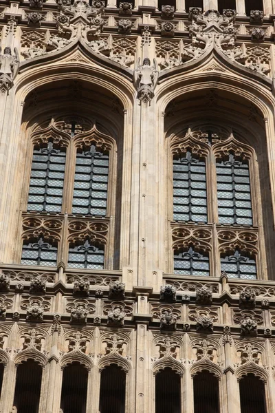 Izby Parlamentu, Pałac westminster, Londyn Architektura gotycka — Zdjęcie stockowe