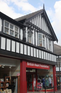 Tudor tarzı binalar chester, İngiltere