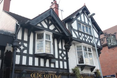 Tudor tarzı binalar chester, İngiltere