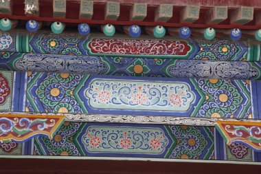 Çin Antik Bina yaratık heykel, Pekin ile saçaklı