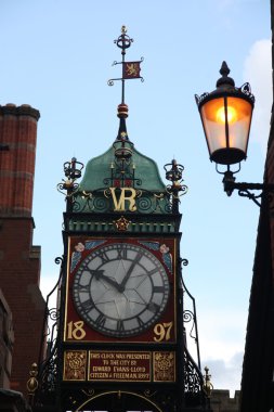 The Clock in Chester England clipart